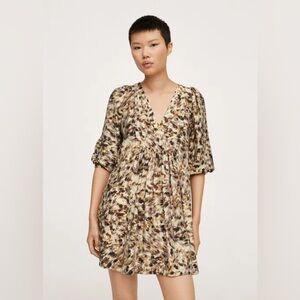 NWOT Mango Animal Print Short Dress